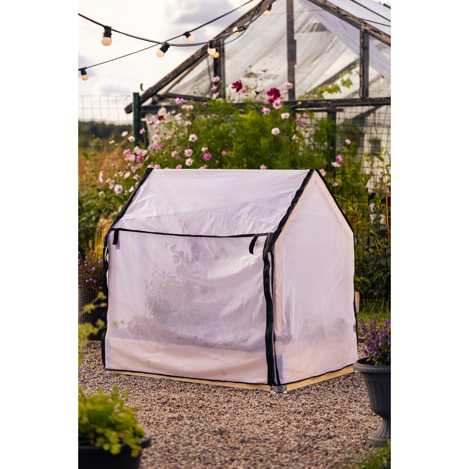 Upyard 3-in-1 Pflanzenschutz mit Holzrahmen 115 cm x 75 cm_6