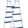 Leiter für Steinbach Stahlwand-Pool Set Highline, blau-weiße Poolleiter mit sechs Stufen.