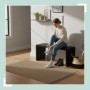 Relaxdays Sitzbank Bambus Schwarz Rutschfest 43 cm x 90 cm x 33 cm 8,5 kg_2
