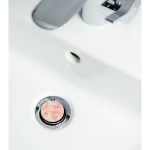 Sanilo Waschbeckenstöpsel Marmor Rosa im Waschbecken