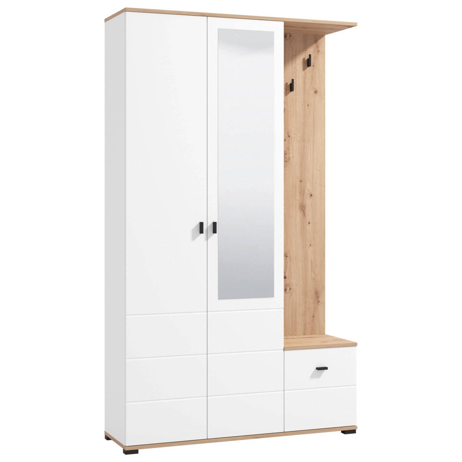 Mömax Garderobe Canvey Weiß/Eiche Artisan