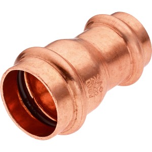 Press-Reduziermuffe aus Kupfer, 28 mm x 22 mm, für Heizung, Solar und Sanitär.
