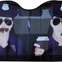 OkCars Frontscheibensonnenschutz Polizei Design, schützt Auto vor Hitze, 130x70 cm.