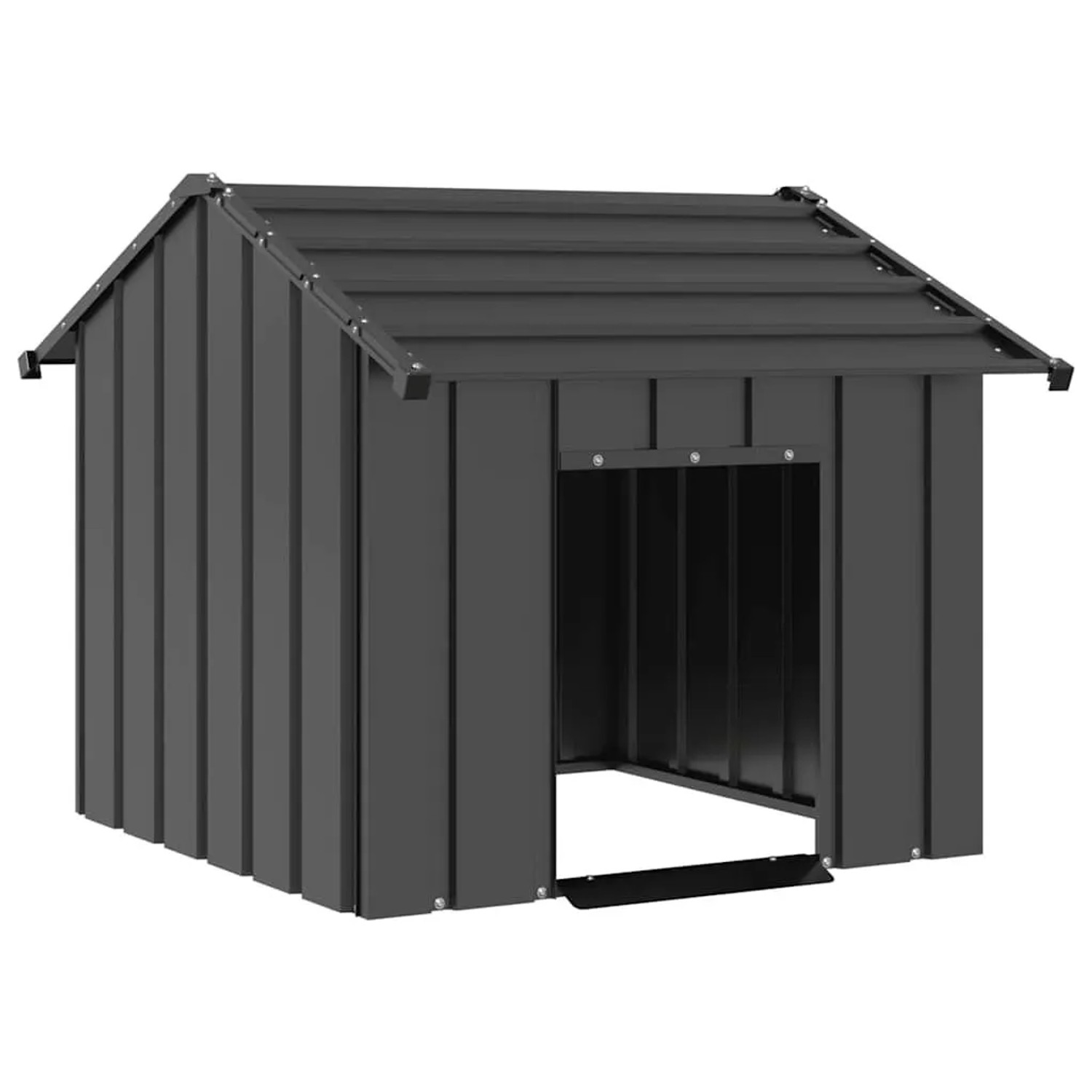 vidaXL Hundehütte mit Dach 85x107x81 cm Verzinkter Stahl 4100913