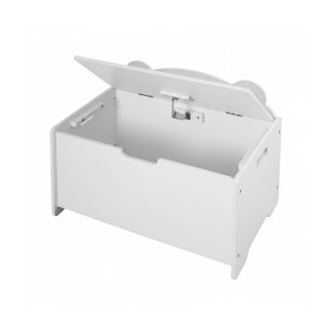 Relaxdays Spielzeugtruhe MDF Weiß mit Deckel 48 cm x 60 cm x 38 cm 8,7 kg