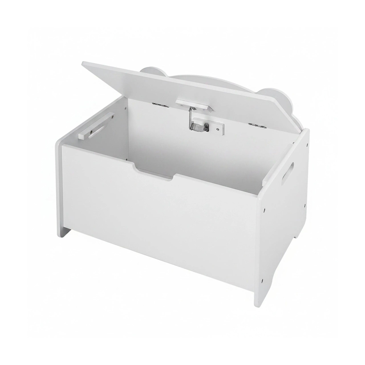 Relaxdays Spielzeugtruhe MDF Weiß mit Deckel 48 cm x 60 cm x 38 cm 8,7 kg