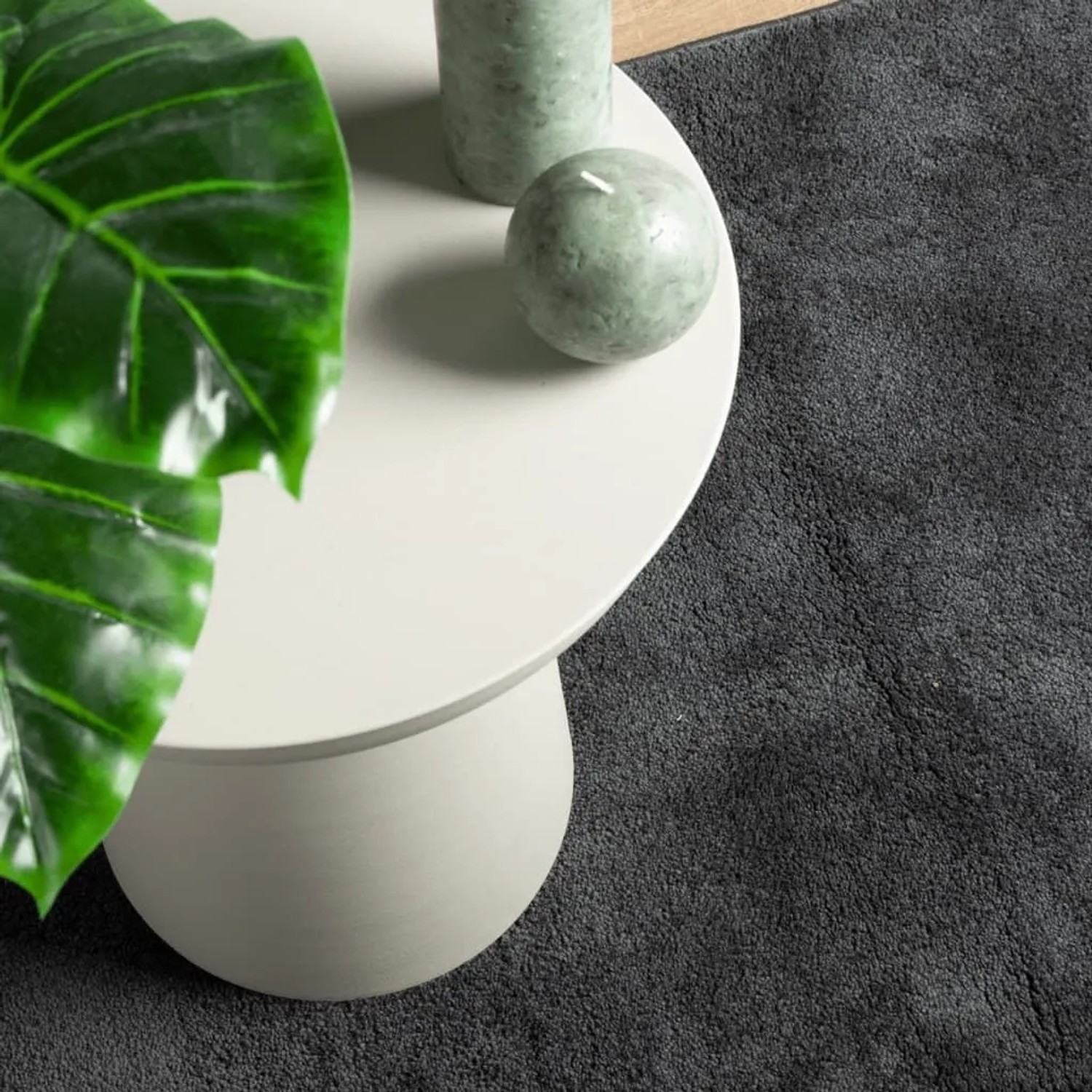 vidaXL Teppich OVIEDO Kurzflor Anthrazit 120x120 cm 375467_7
