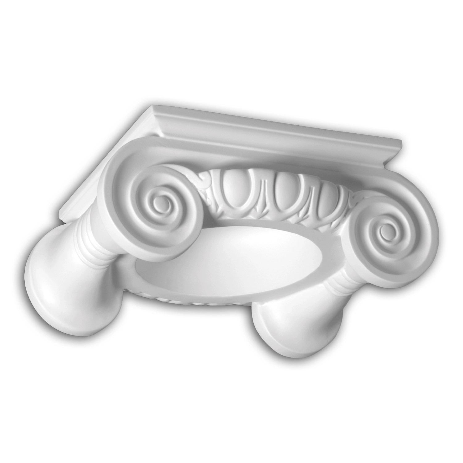 Thumbnail - PROFHOME 441201 Vollsäulen Kapitell Fassadenstuck Säule Fassaden Element 29,4 cm x 24,2 cm x 11,6 cm Weiß