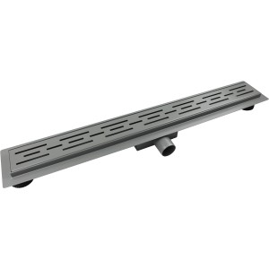 VerosanPro Duschrinne Nakia Komplettset mit Designrost in Matt Hellgrau, 100 cm lang.