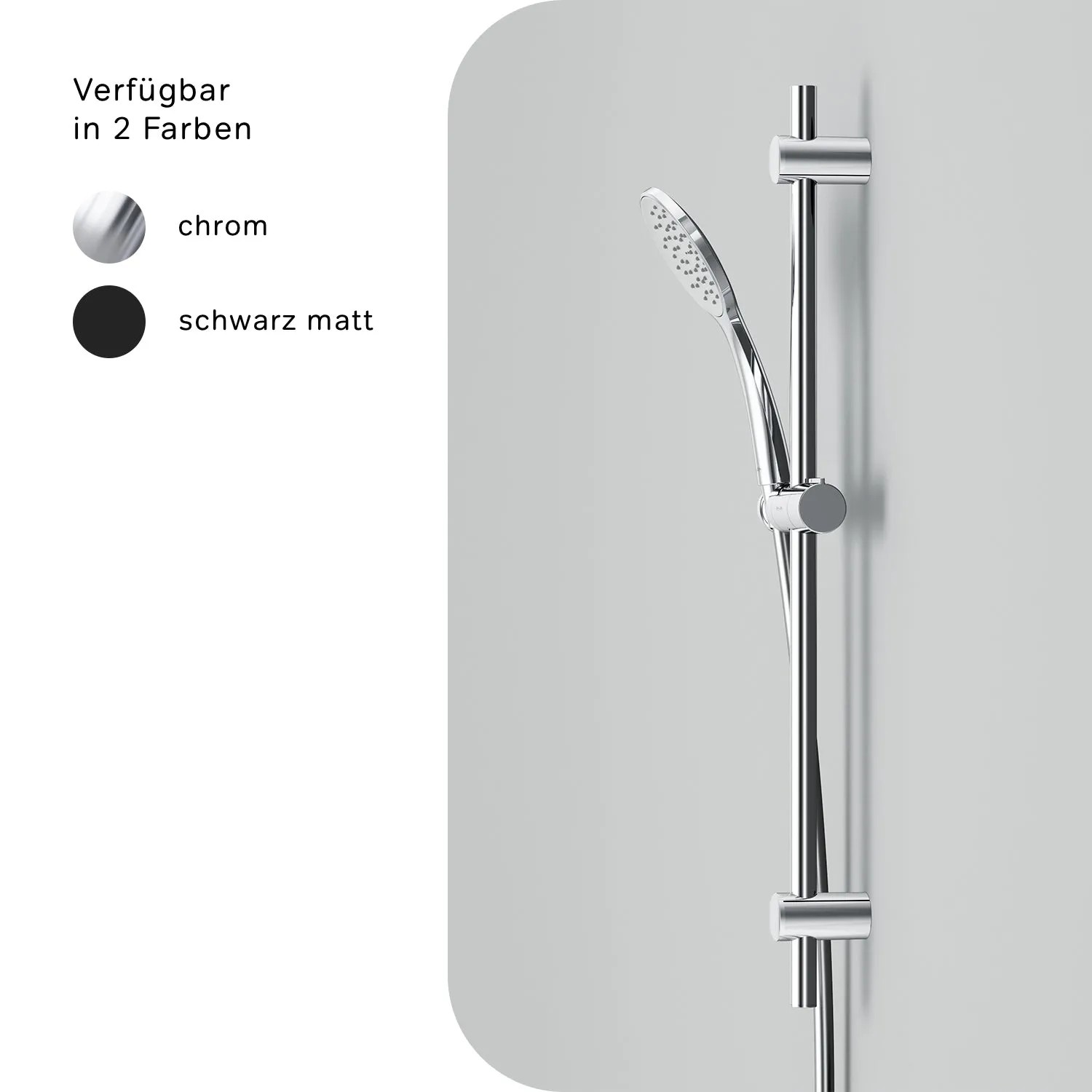 AM.PM Duschset Hit, Brausegarnitur mit Handbrause, chrom.