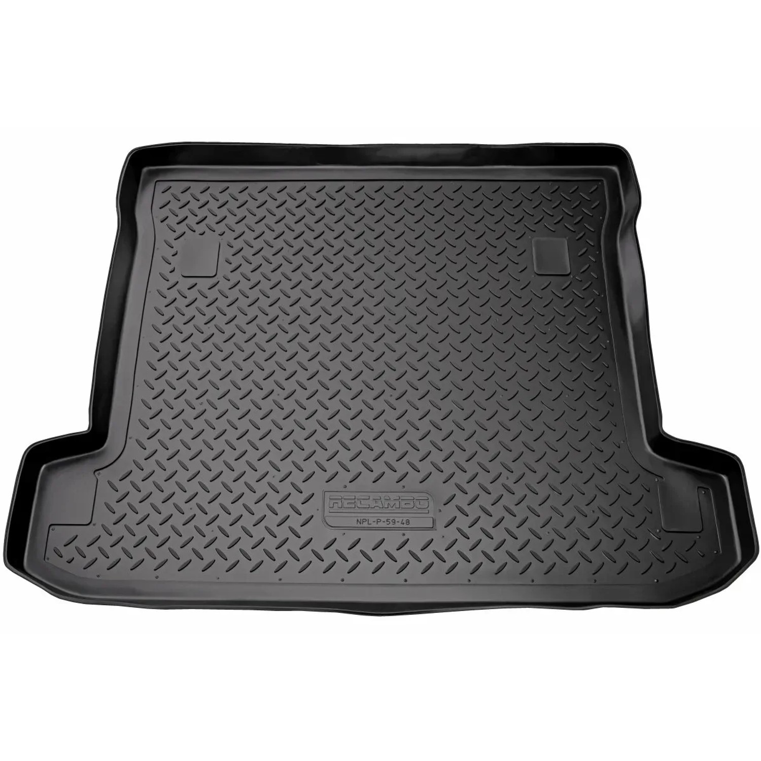 Schwarze Gummi Kofferraumwanne für Mitsubishi Pajero IV ab 2006, Autozubehör.
