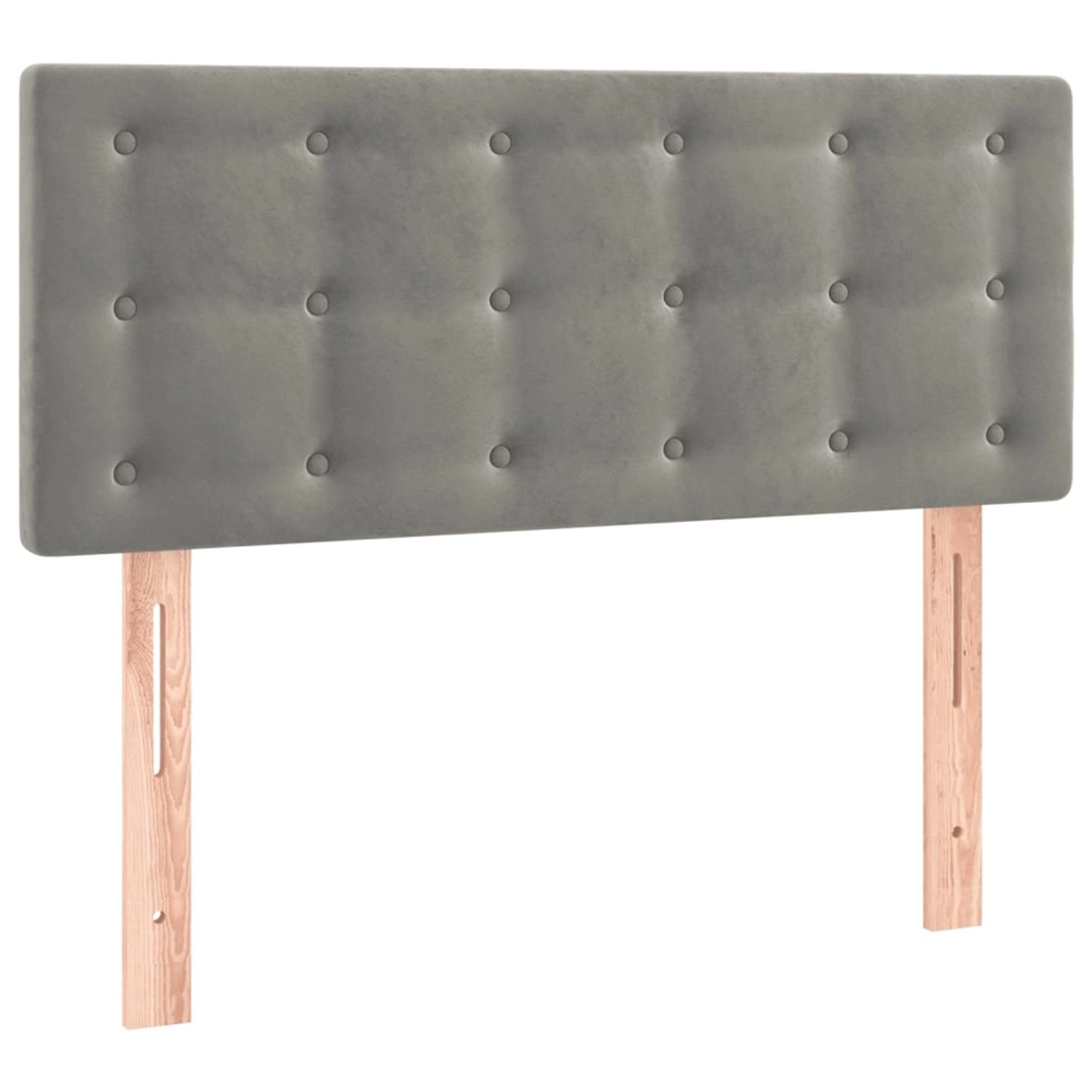 vidaXL LED Kopfteil Hellgrau 100x5x78/88 cm Samt 3122088