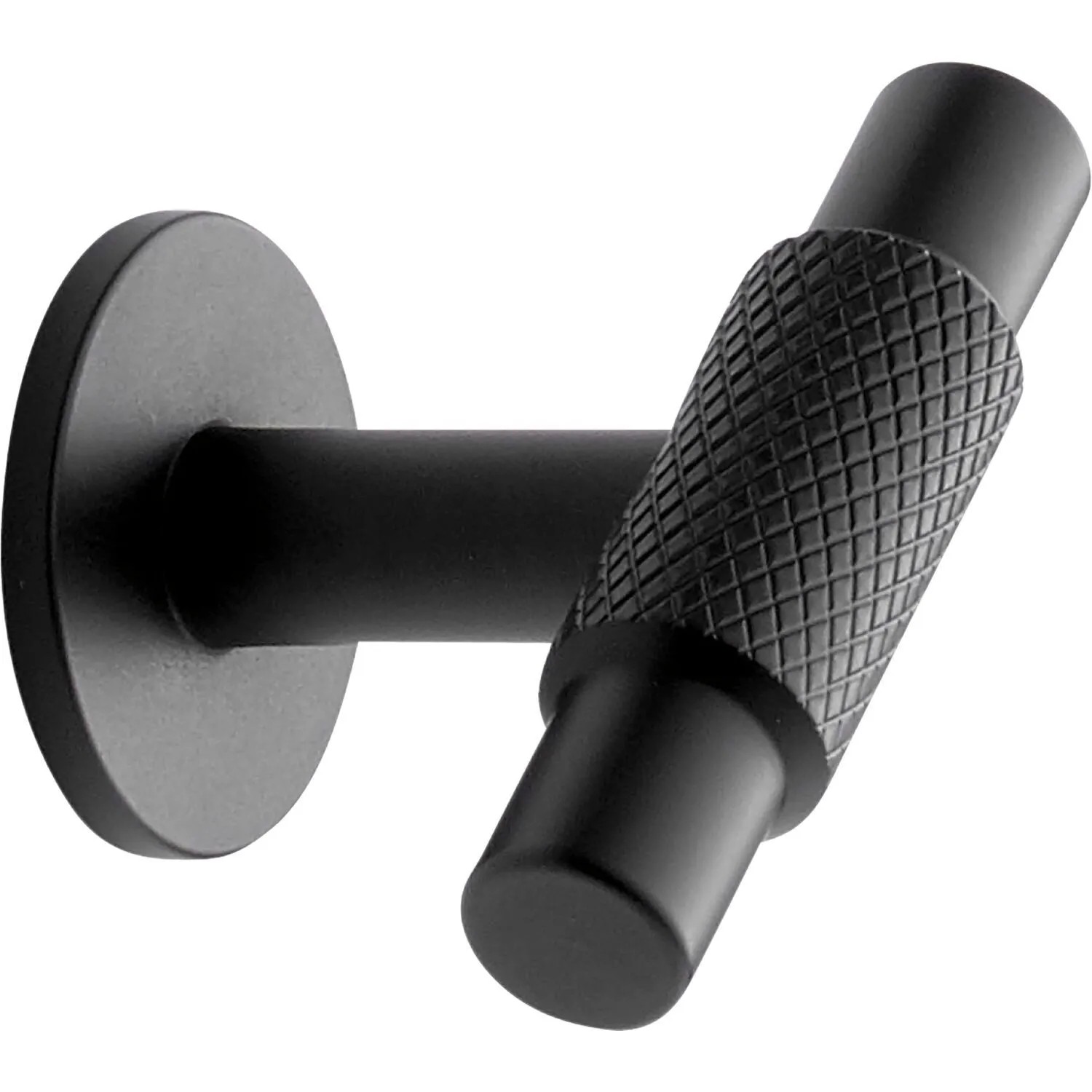 Furnipart Möbelknopf Manor ø 14 mm Tiefe 39 mm Zinkdruckguss Schwarz Matt