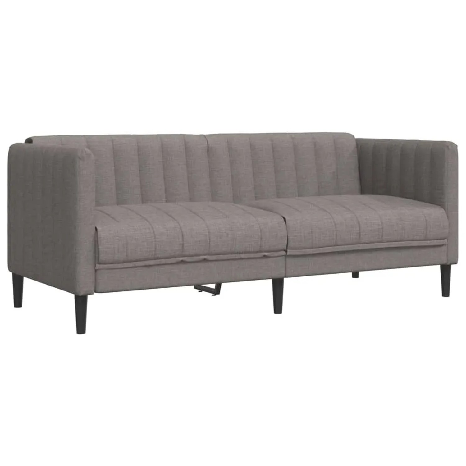 vidaXL Sofa 2-Sitzer Taupe Stoff 372609