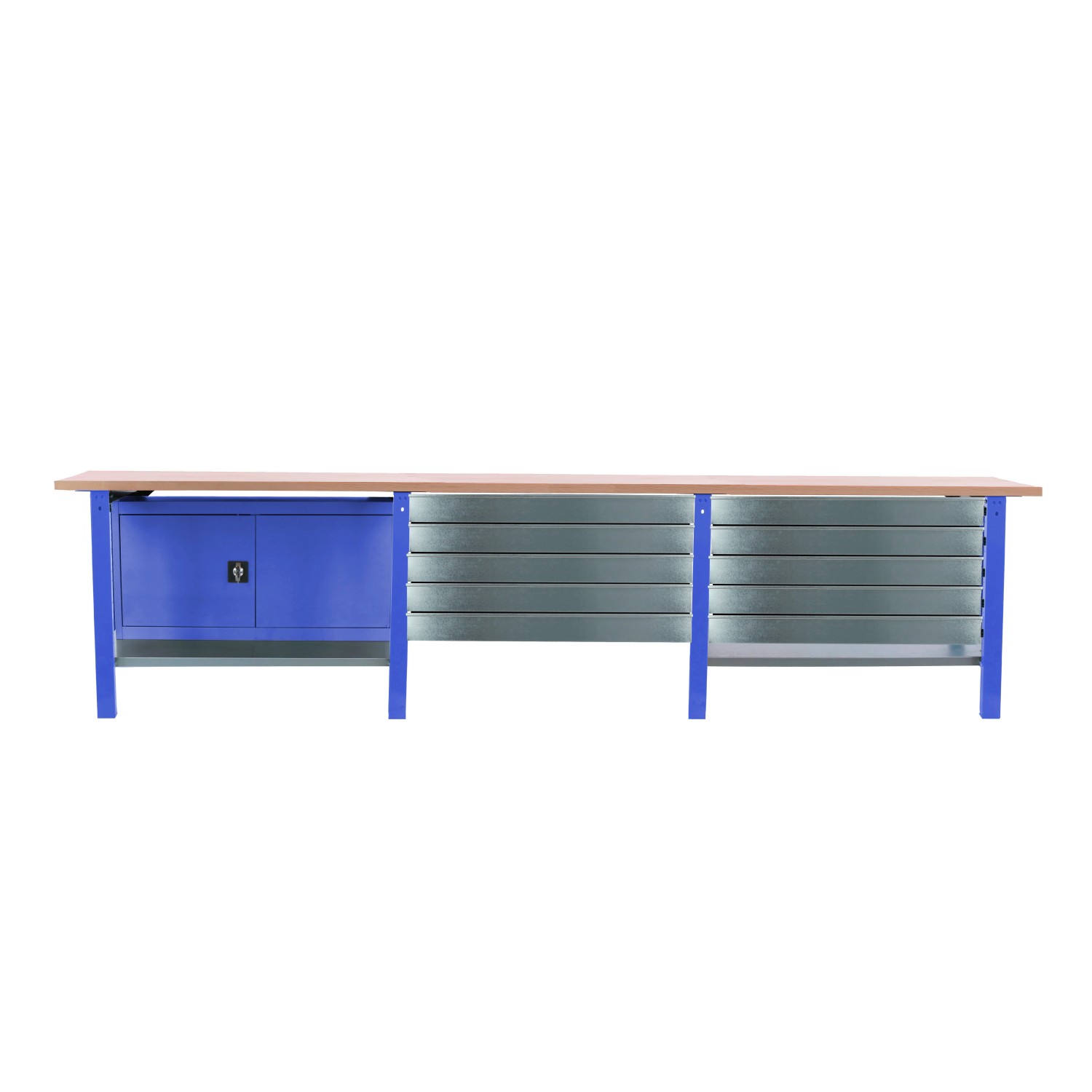 PROREGAL Werkbank BUFFALO WOOD Mit 10x Schublade Und Schrank HxBxT 86,5x300 günstig online kaufen