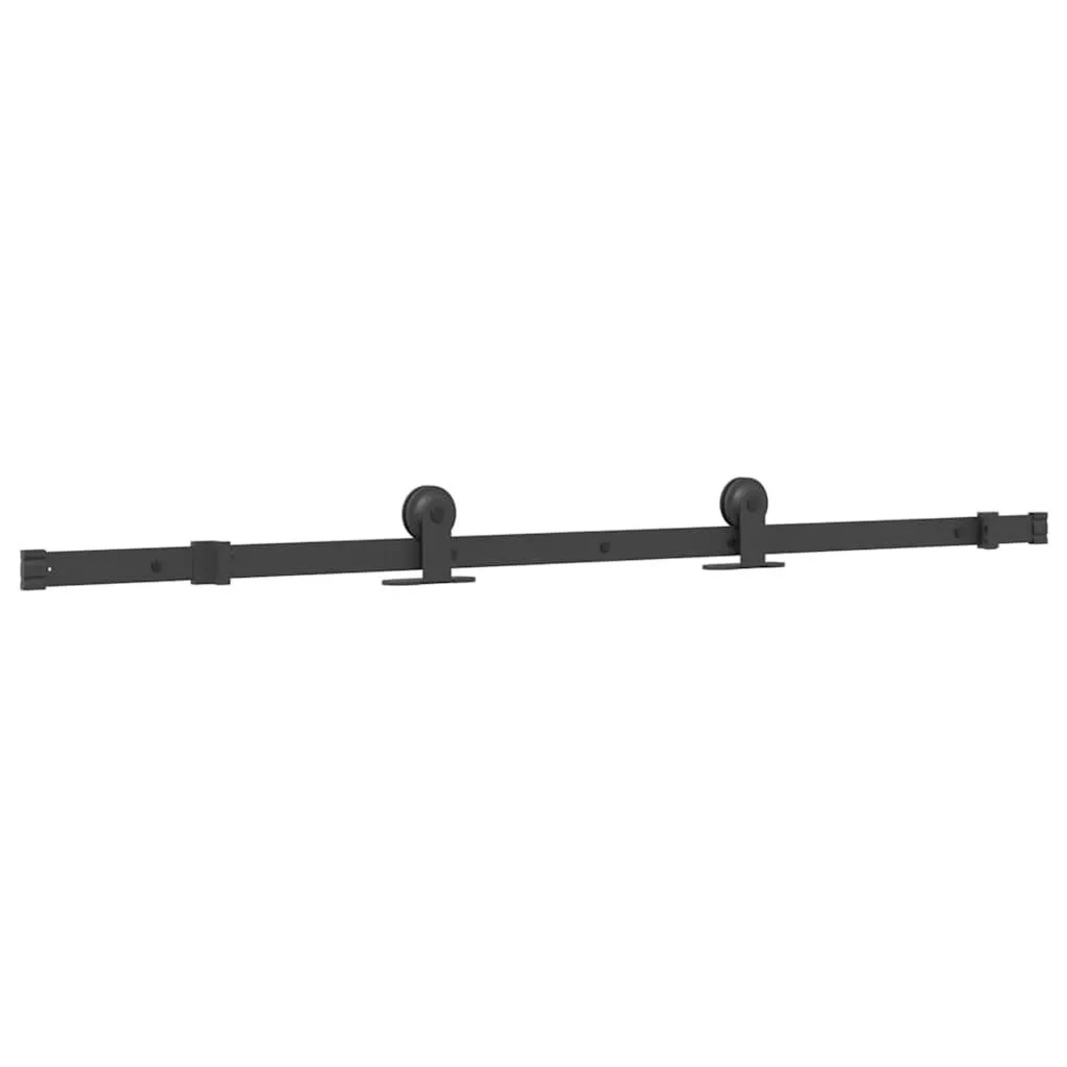 vidaXL Schiebetürbeschlag-Set 152,5 cm Stahl Schwarz 4009708