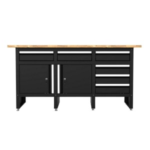 Galaflor Werkbank mit Arbeitsplatte 6 Schubladen und 2 Türen