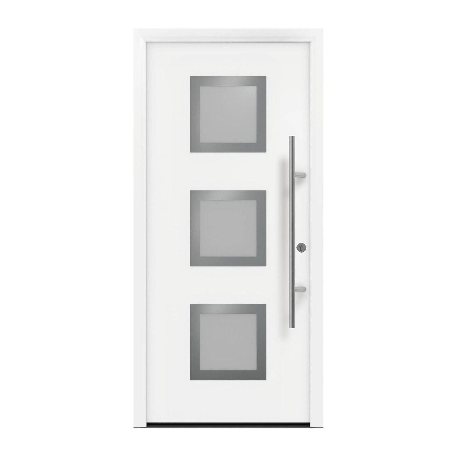 EcoStar Haustür Isopro Secur IPS 810S Verkehrsweiß 110 cm x 210 cm DIN R günstig online kaufen