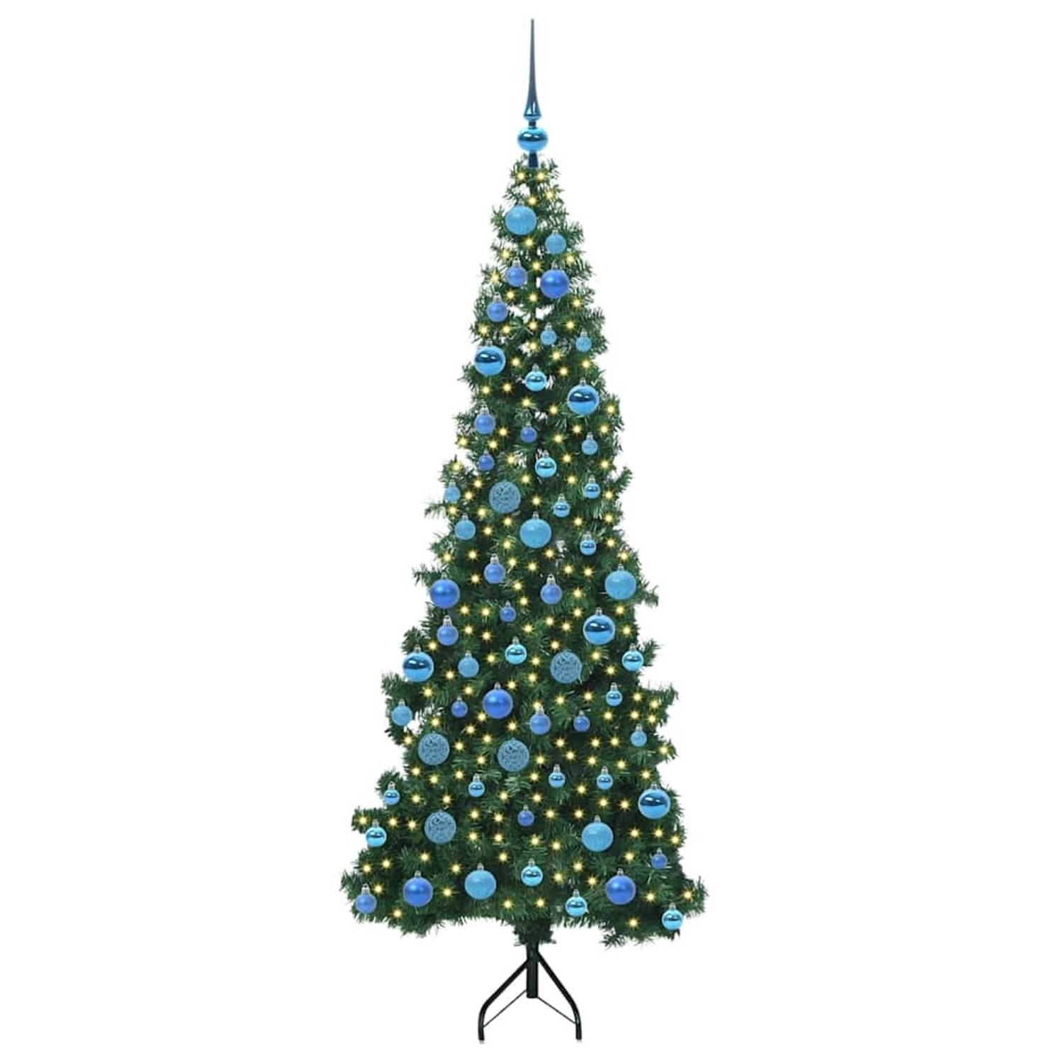 vidaXL Eckiger Künstlicher Weihnachtsbaum Grün 180 cm PVC und Metall 3397270