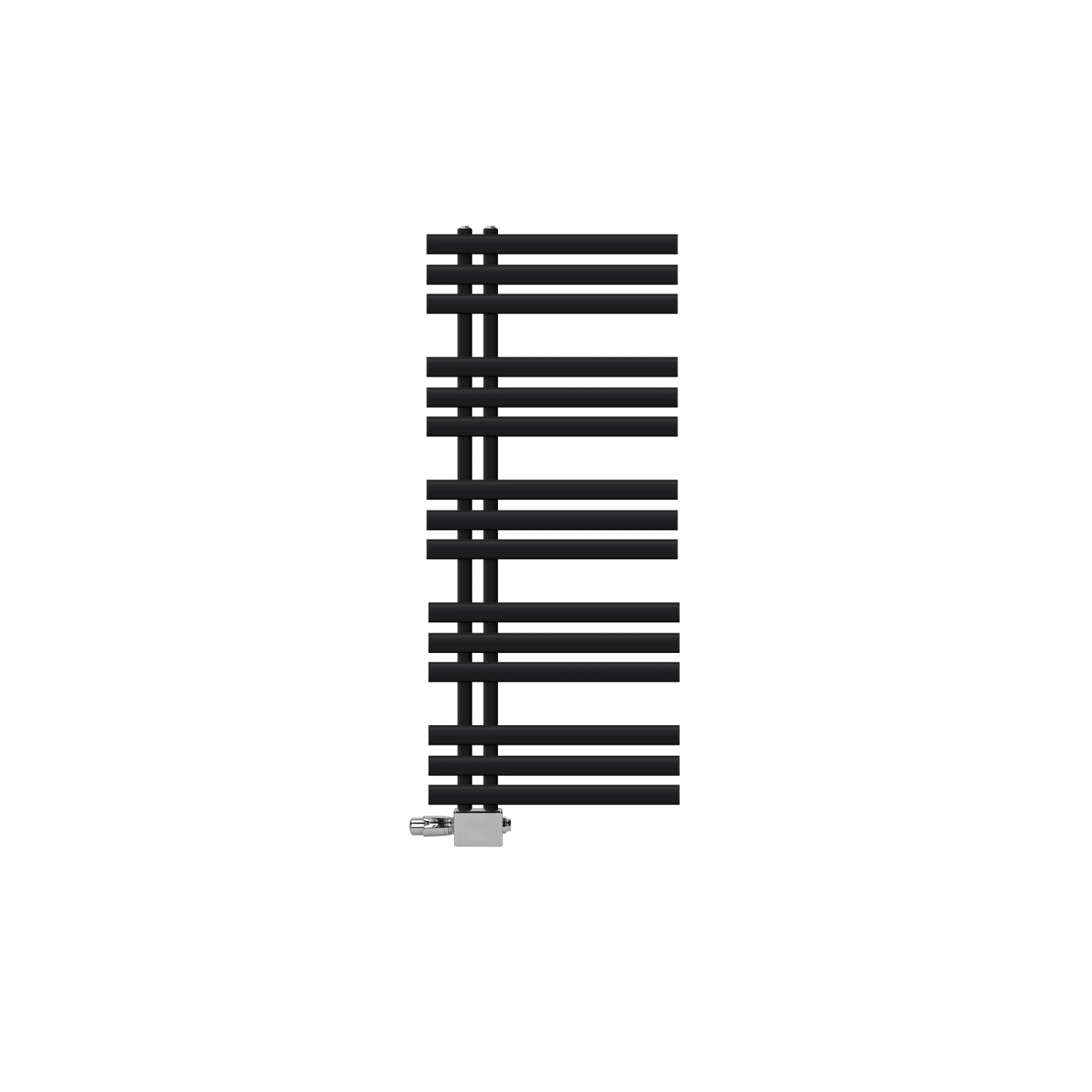 LuxeBath Heizkörper Iron EM 50x120cm Schwarz Matt Thermostat Universal günstig online kaufen