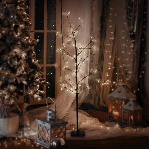 ECD Germany LED-Lichterbaum, 120 cm, mit 240 warmweißen LEDs, für stimmungsvolle Weihnachtsdeko.