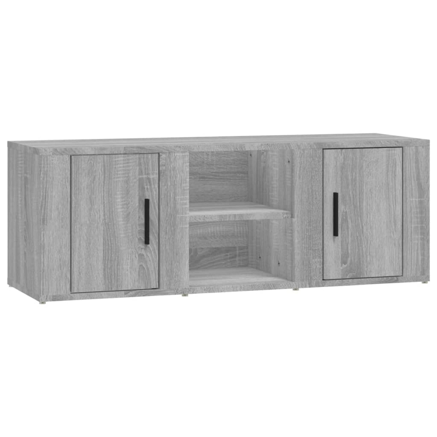 vidaXL TV-Schrank Grau Sonoma 100x31,5x35 cm Holzwerkstoff 819434