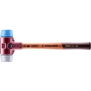 Halder Schonhammer Simplex D 40 mm mit TPE-soft (blau) und TPE-mid (grau) Einsätzen.
