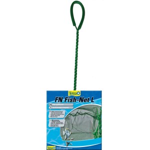Tetra Fangfix-Netz L, 12 cm, für Aquarienfische. Kescher mit grünem Griff und Nylonnetz.