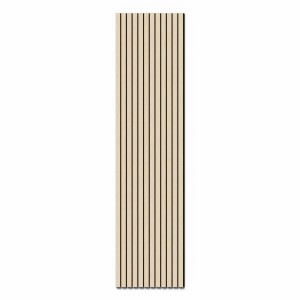 Akustikpaneel Eiche Weiß, 60x248cm, zur Wand- und Deckendämmung und Verbesserung der Raumakustik.