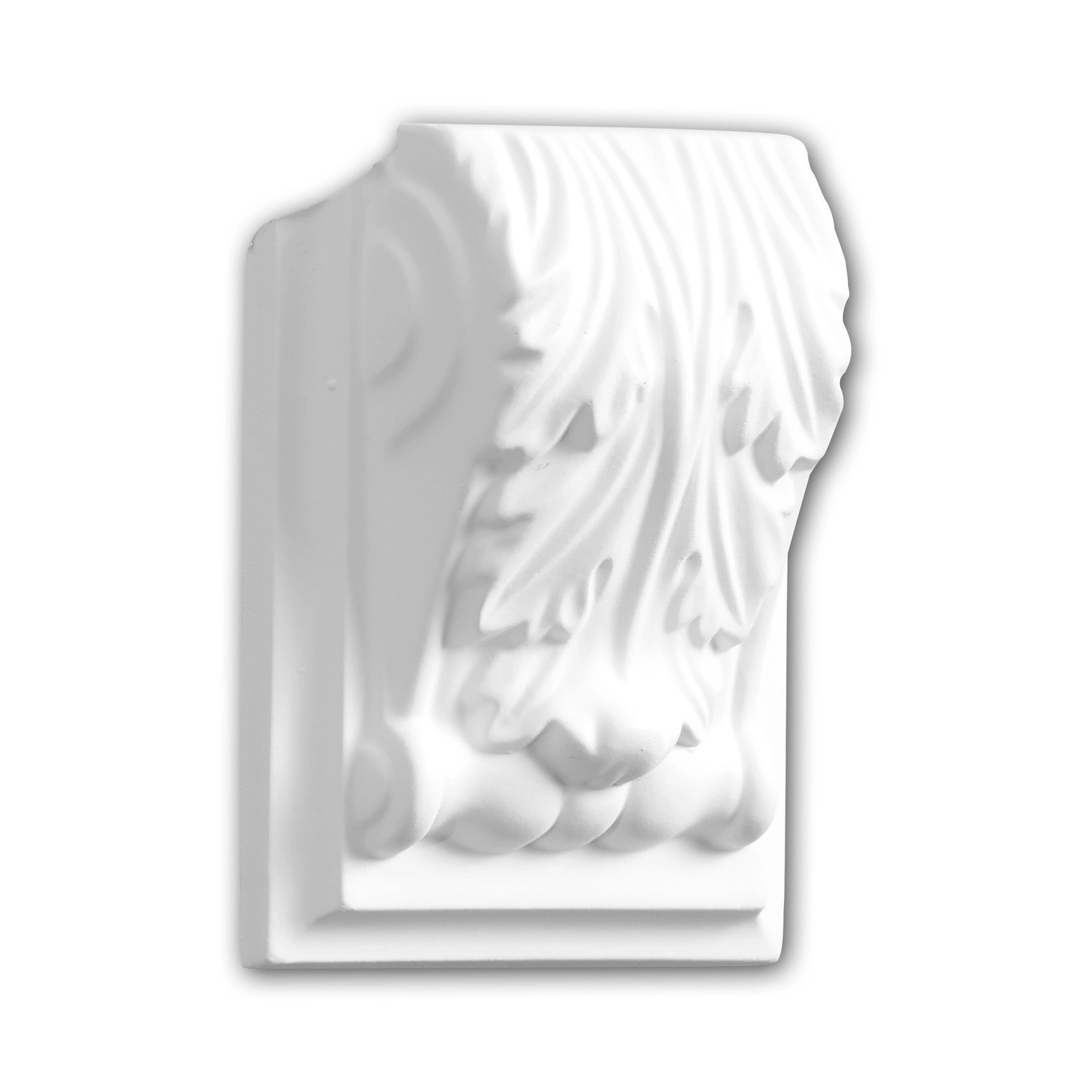 PROFHOME 119137 Konsole Zierelement dekoratives Element Stuckdekor, 7,3 cm x 9,7 cm x 3,9 cm Weiß