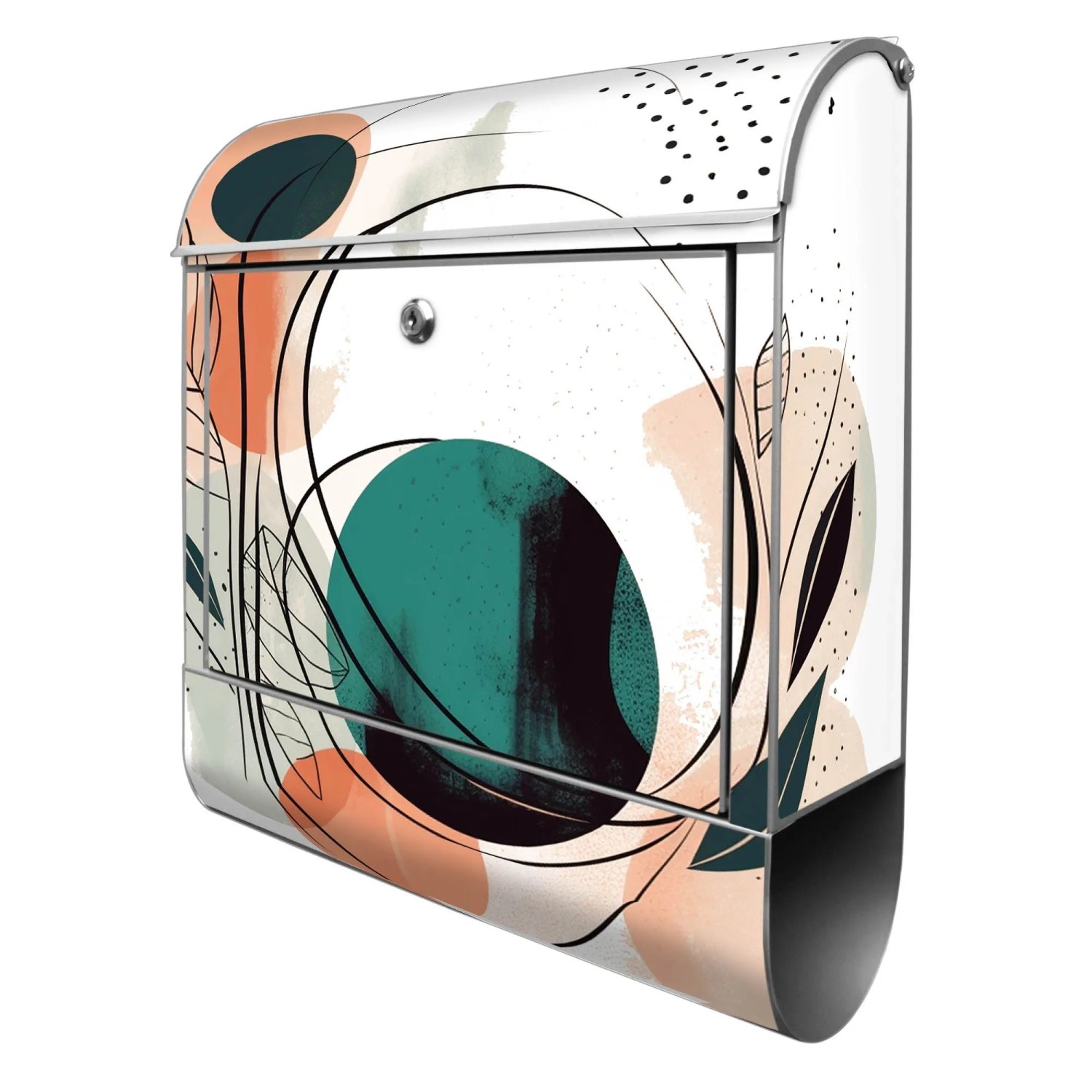 Banjado Design Briefkasten Silber Pulverbeschichtet 39x47x14cm 2 Schlüssel günstig online kaufen