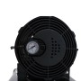 Detailaufnahme: Schwarze Tronitechnik Diesel Heizkanone mit Druckanzeige und Lüftergitter.