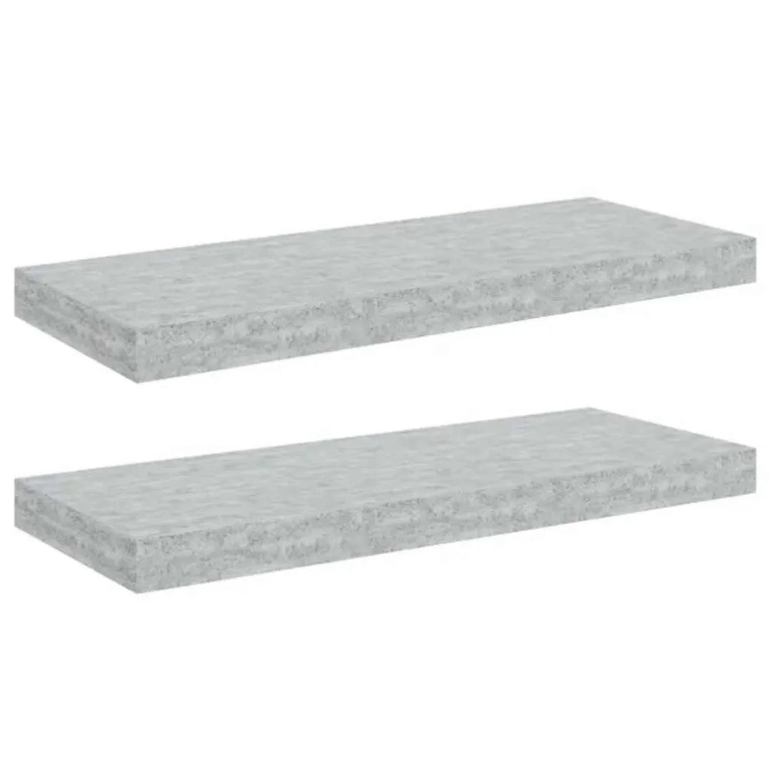 vidaXL Schweberegale 2 Stk Betongrau 60x23,5x3,8 cm MDF 326598