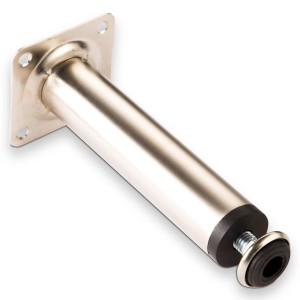 SOTECH Möbelfuß 150 mm mit Höhenverstellung Bis 10 mm Edelstahloptik Matt