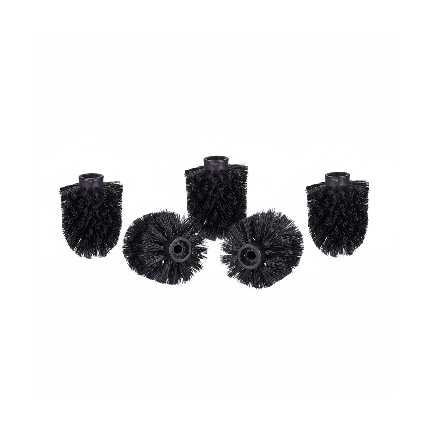 Relaxdays WC Bürstenkopf Kunststoff Schwarz 5er Set Mit Gewinde 9,5 mm