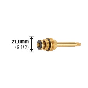 Ventiloberteil Ø 21 mm (G 1/2) aus Messing, Ersatzteil für Unterputzventile.