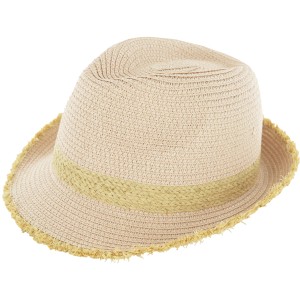 Kinderhut Eleonor Natur aus Papierfaser, modischer Sonnenhut für Kinder.