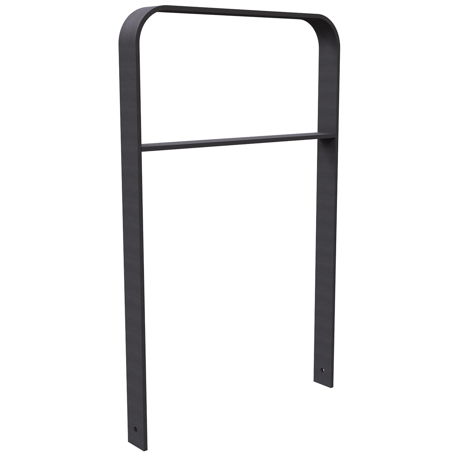 Schake Anlehnbügel Flachstahl Gebogen Querholm 750 mm Eisengrau