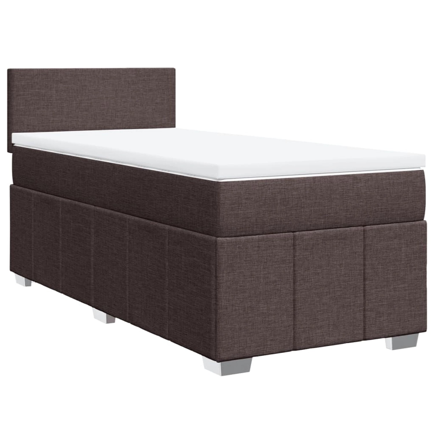 vidaXL Boxspringbett mit Matratze Dunkelbraun 80x200 cm Stoff 3286891 günstig online kaufen