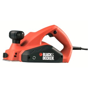 Black+Decker Elektrohobel KW712, rot-schwarz, mit ergonomischem Griff und Staubabsaugung.