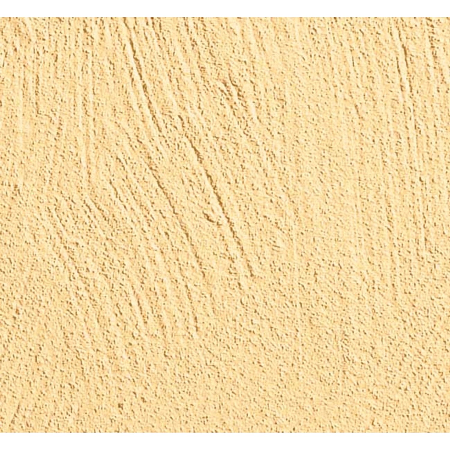 Nahaufnahme: Honiggelber Knauf Compact Color Putz mit Struktur.