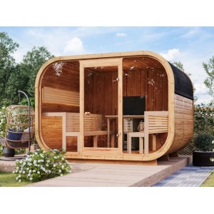 Fjordholz Fass-Sauna Modell Luxe-3 Premium