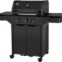 Schwarzer Jamestown 3-Brenner Gasgrill Knox II mit Seitenbrenner und Unterschrank.