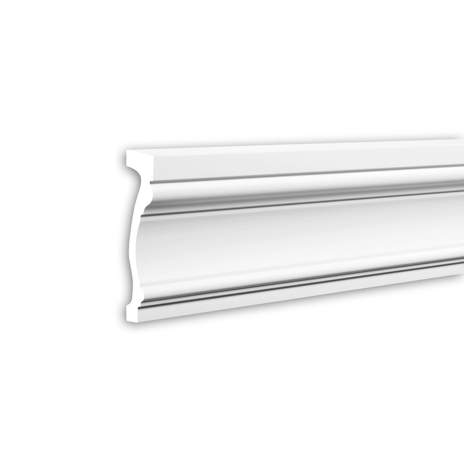 PROFHOME 484002 Gewände Fassadenprofil Stuckleiste Fassaden Element 2,3 m 230 cm x 4 cm x 16 cm Weiß