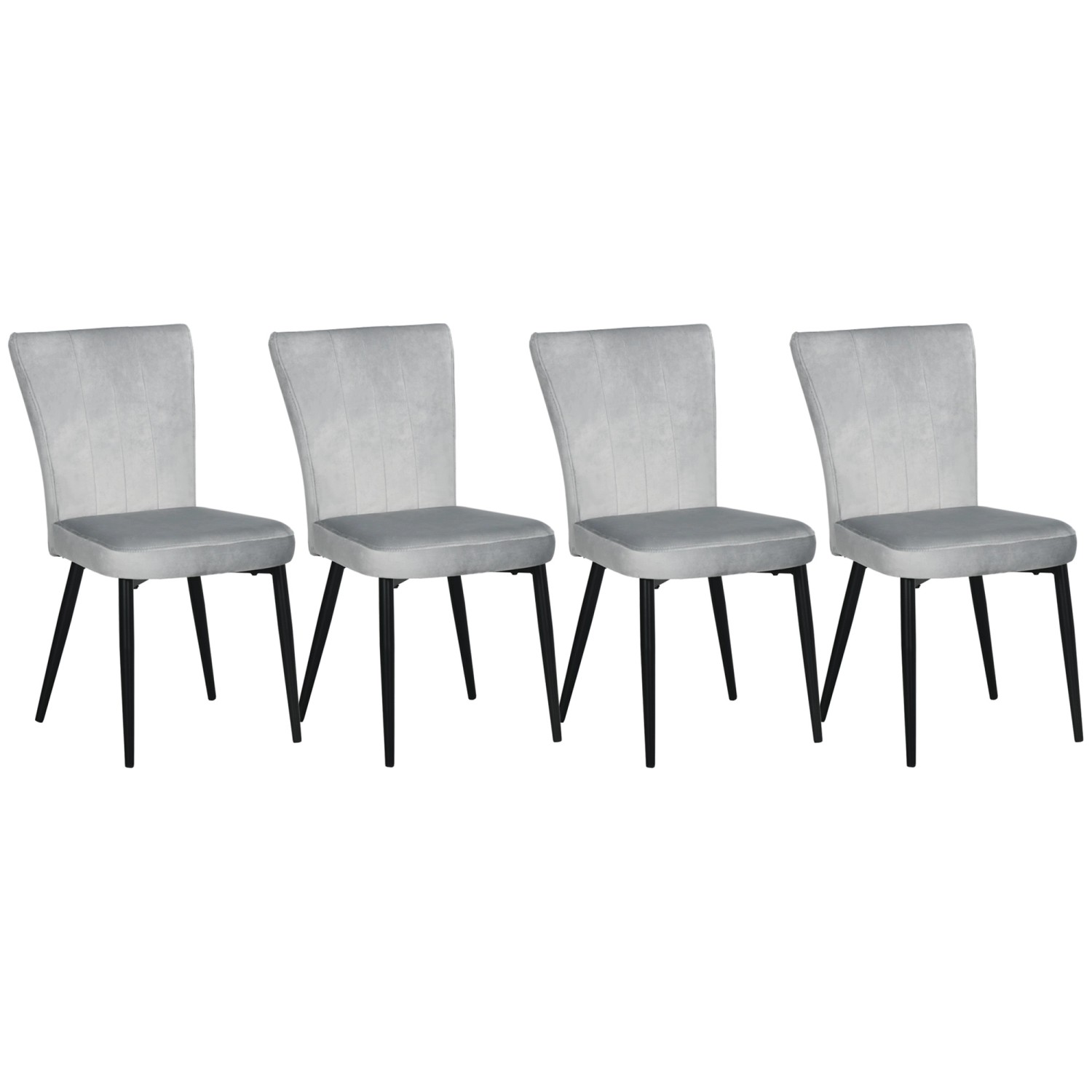 HOMCOM 4er-Set Küchenstühle mit Rückenlehne günstig online kaufen
