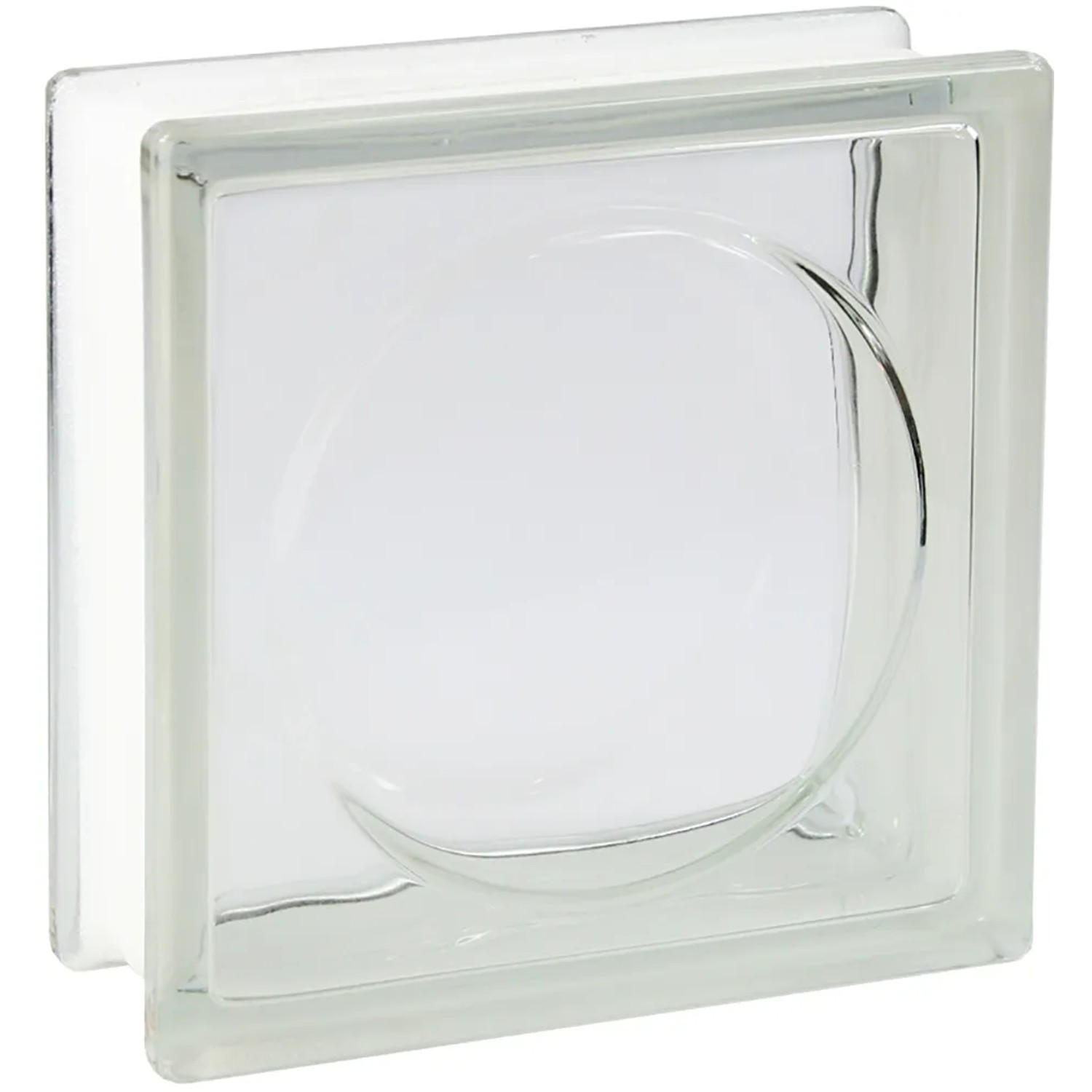 Design glasblok volledig helder glanzend 19x19x8 cm - 5 stuks