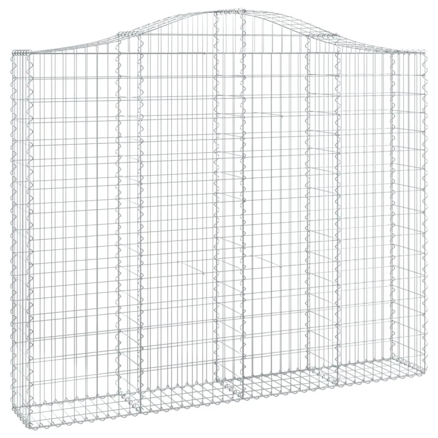 vidaXL Gabione mit Hochbogen 200x30x160/180 cm Verzinktes Eisen 153388