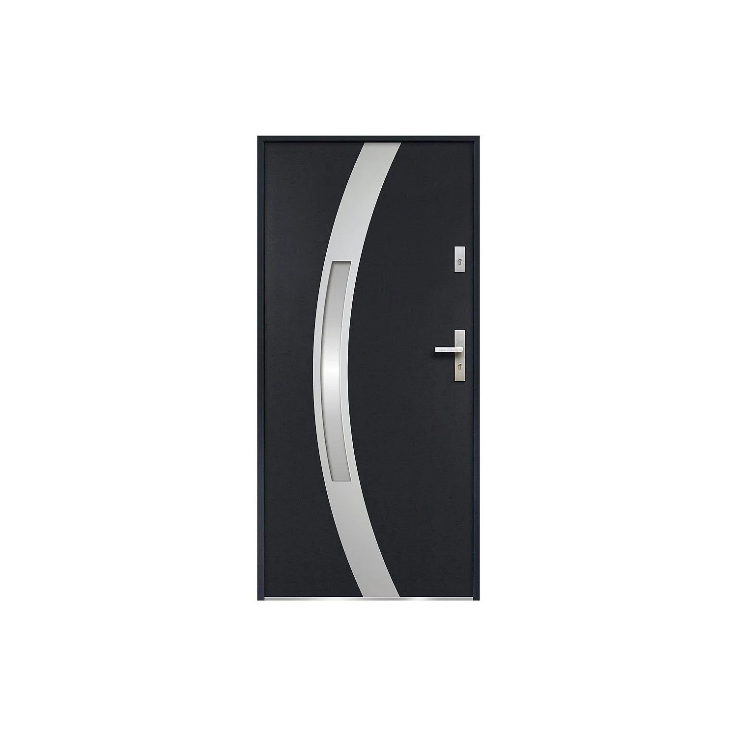 Vente-unique Haustür Trofa Anthrazitgrau 95 cm
