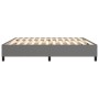Dunkelgraues vidaXL Boxspringbett 200x200 cm aus Stoff, Bettrahmen ohne Matratze.