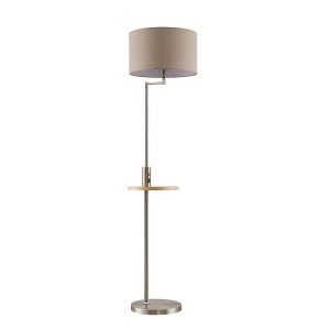 Lindby Stehlampe Zinia 8032315mit USB Anschluss Modern in Alu aus Metall 1-flammig E27 Wohnzimmerleuchte